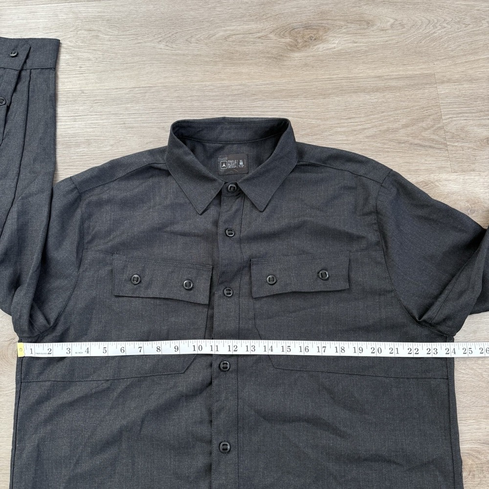 Triple Aught Design TAD Highland Shirt XL Charcoal 100% Worsted Merino Wool USA - Picture 4 of 8